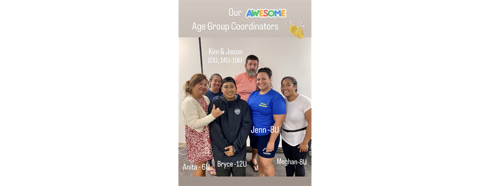 Meet this year's Age Group Coordinators (AGC)!