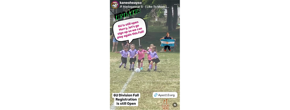 Update: 6U still has openings! Sign up Now!